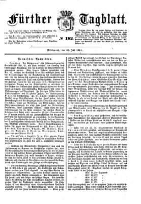 Fürther Tagblatt Mittwoch 31. Juli 1861