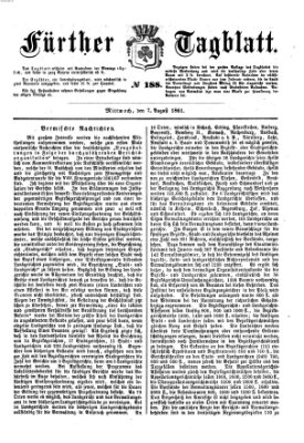 Fürther Tagblatt Mittwoch 7. August 1861