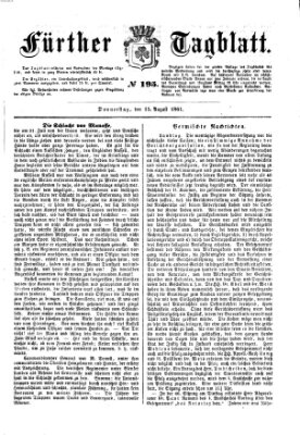 Fürther Tagblatt Donnerstag 15. August 1861