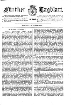 Fürther Tagblatt Donnerstag 22. August 1861