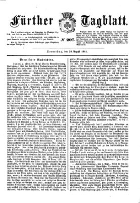 Fürther Tagblatt Donnerstag 29. August 1861