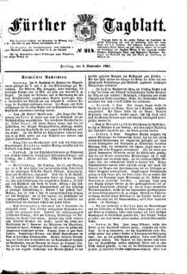 Fürther Tagblatt Freitag 6. September 1861