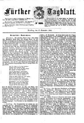 Fürther Tagblatt Dienstag 17. September 1861