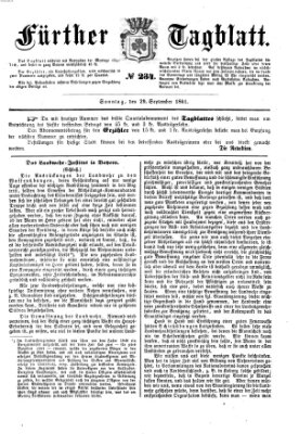 Fürther Tagblatt Sonntag 29. September 1861