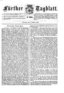 Fürther Tagblatt Dienstag 8. Oktober 1861