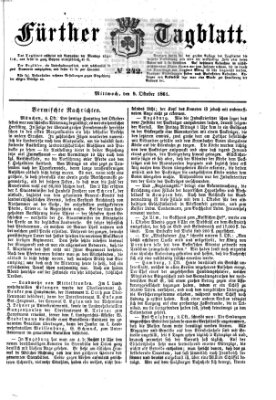 Fürther Tagblatt Mittwoch 9. Oktober 1861