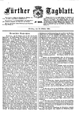 Fürther Tagblatt Dienstag 22. Oktober 1861