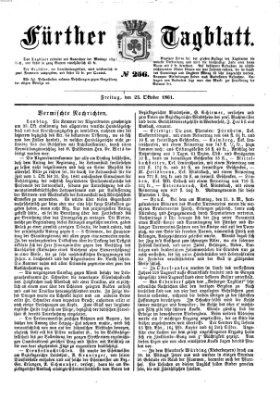 Fürther Tagblatt Freitag 25. Oktober 1861