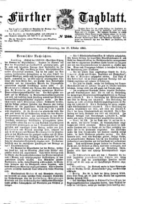 Fürther Tagblatt Sonntag 27. Oktober 1861