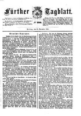 Fürther Tagblatt Freitag 22. November 1861