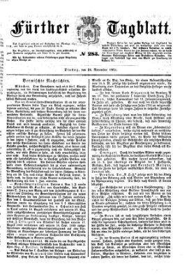 Fürther Tagblatt Dienstag 26. November 1861