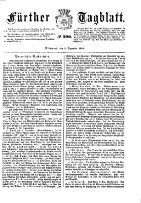 Fürther Tagblatt Mittwoch 4. Dezember 1861