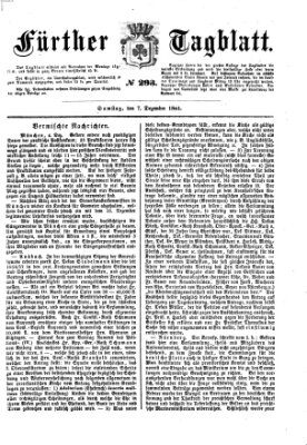 Fürther Tagblatt Samstag 7. Dezember 1861