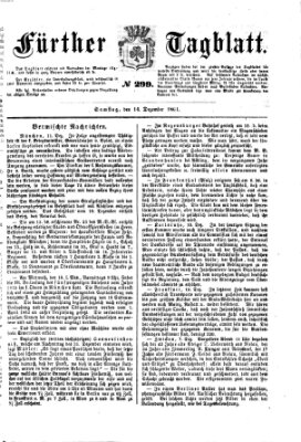 Fürther Tagblatt Samstag 14. Dezember 1861