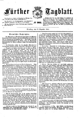 Fürther Tagblatt Dienstag 17. Dezember 1861