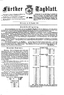 Fürther Tagblatt Mittwoch 18. Dezember 1861