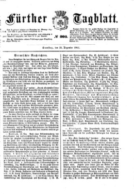 Fürther Tagblatt Samstag 21. Dezember 1861