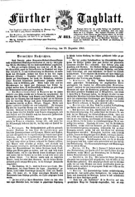 Fürther Tagblatt Sonntag 29. Dezember 1861