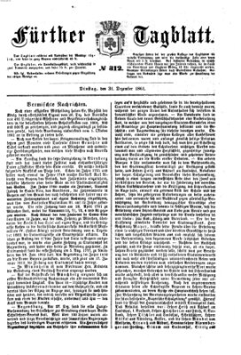 Fürther Tagblatt Dienstag 31. Dezember 1861