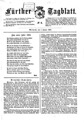 Fürther Tagblatt Mittwoch 1. Januar 1862