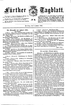 Fürther Tagblatt Freitag 3. Januar 1862