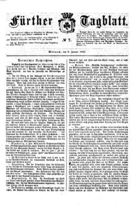 Fürther Tagblatt Mittwoch 8. Januar 1862