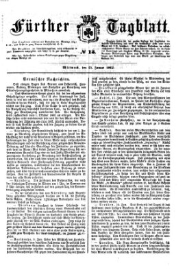 Fürther Tagblatt Mittwoch 15. Januar 1862