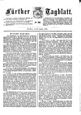 Fürther Tagblatt Dienstag 21. Januar 1862