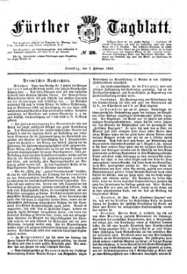 Fürther Tagblatt Samstag 1. Februar 1862