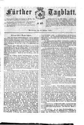 Fürther Tagblatt Mittwoch 12. Februar 1862