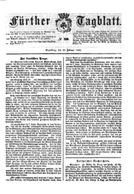 Fürther Tagblatt Samstag 15. Februar 1862