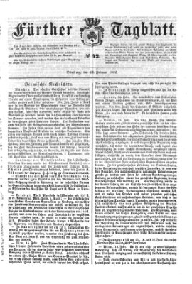 Fürther Tagblatt Dienstag 18. Februar 1862