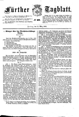 Fürther Tagblatt Freitag 21. März 1862