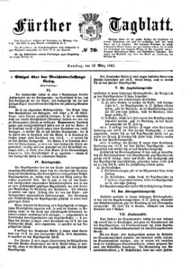 Fürther Tagblatt Samstag 22. März 1862