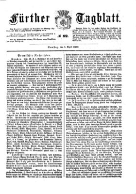 Fürther Tagblatt Samstag 5. April 1862