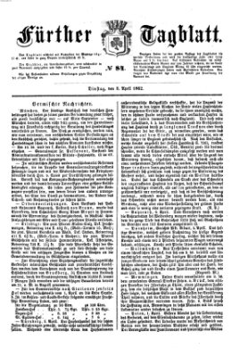 Fürther Tagblatt Dienstag 8. April 1862