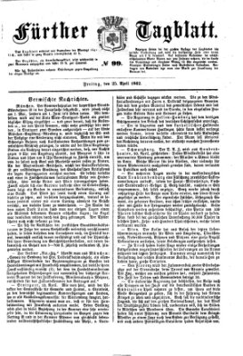 Fürther Tagblatt Freitag 25. April 1862