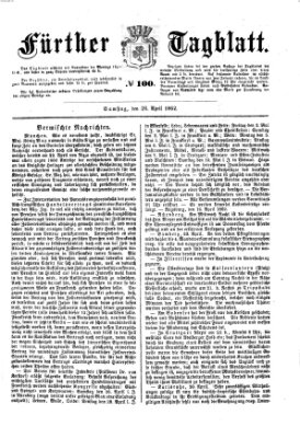 Fürther Tagblatt Samstag 26. April 1862