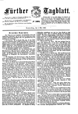 Fürther Tagblatt Donnerstag 1. Mai 1862