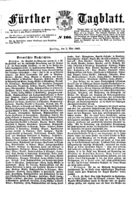 Fürther Tagblatt Freitag 2. Mai 1862