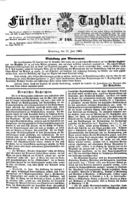 Fürther Tagblatt Sonntag 15. Juni 1862