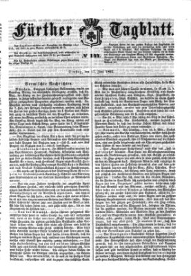 Fürther Tagblatt Dienstag 17. Juni 1862