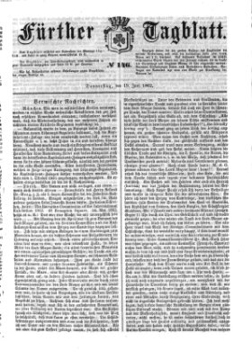 Fürther Tagblatt Donnerstag 19. Juni 1862