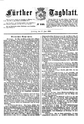 Fürther Tagblatt Freitag 27. Juni 1862