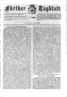 Fürther Tagblatt Freitag 11. Juli 1862