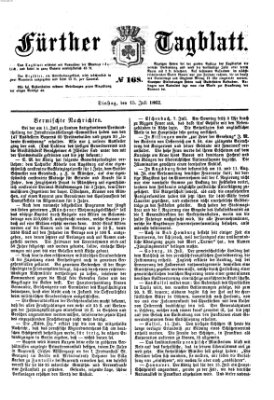 Fürther Tagblatt Dienstag 15. Juli 1862