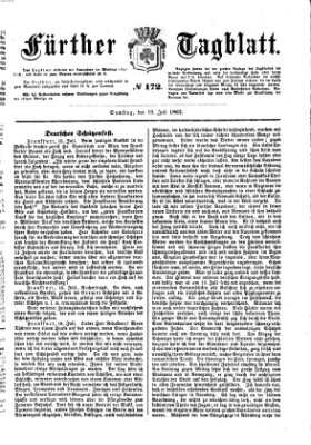 Fürther Tagblatt Samstag 19. Juli 1862