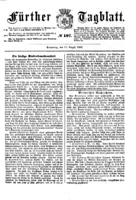 Fürther Tagblatt Sonntag 17. August 1862