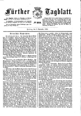 Fürther Tagblatt Freitag 5. September 1862