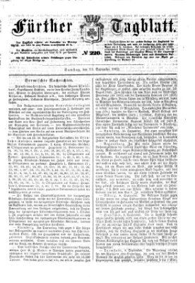 Fürther Tagblatt Samstag 13. September 1862